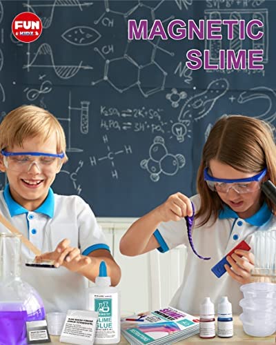 Science Kits for Kids Age 8-12, FunKidz Slime Maker Kit for Girls Boys Age 6-8 Putty Slime Lab Includes DIY Magnetic Slime STEM Toys