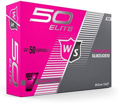WILSON Staff Fifty Elite Golf Ball, Pink