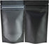 QQ Studio Pack of 100 Translucent Front Matte Black Poly Plastic Resealable Bags (1.7oz (4" x 6"), Stand-Up Pouch)