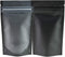 QQ Studio Pack of 100 Translucent Front Matte Black Poly Plastic Resealable Bags (0.8oz (3" x 5"), Stand-Up Pouch)