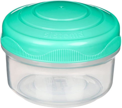 Sistema To Go Collection Mini Bites Small Food Storage Containers, 4.39 oz./130 mL, Pink/Green/Blue, 3 Count