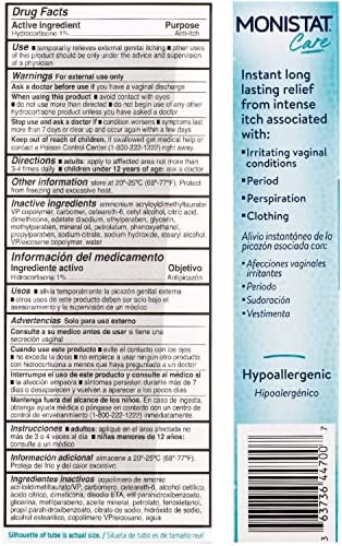 MONISTAT Care Maximum Strength Instant Itch Relief Cream, 1 Ounce (Pack of 2)