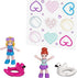 Polly Pocket Mini Toys, Compact Playset with 2 Micro Dolls and Accessories, Flamingo Floatie, Travel Toys and Gifts for Kids???