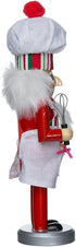 Kurt Adler Rosy Red Baking Nutcracker Chef 10 inch Wood Decorative Tabletop Figurine