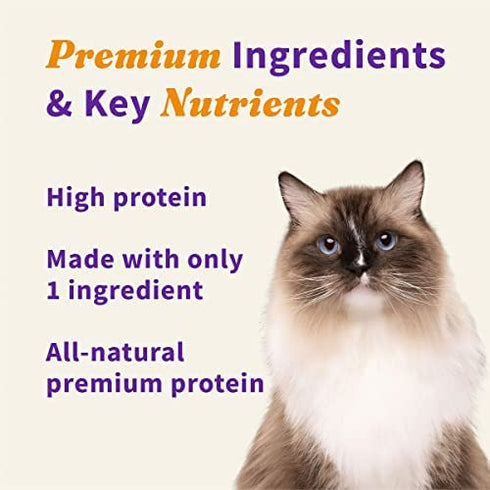 Halo Freeze Dried Raw Cat Treats, Salmon Recipe, Cat Treats Pouch, All Life Stages, 1.6-OZ Pouch