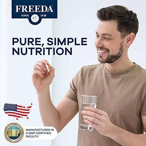Freedavite Tiny Tablet - Moderate Multivitamin for Men and Women - Vitamin A, C, D, E, B1, B2, B6, B12, Biotin, Calcium, Zinc, Iron, Magnesium, Manganese, Copper, Selenium, Iodine - 250 Count