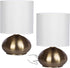 Catalina 18581-001 Transitional 2 Pack Matching Small Touch Table Lamp Set, 9.25, Classic Antique Brass, 2 Count