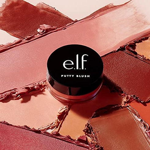 e.l.f. Putty Blush, Creamy & Ultra Pigmented Blush For Natural Glow, Infused with Argan Oil & Vitamin E, Vegan & Cruelty-Free, Turks & Caicos, 0.35 Oz