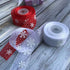 2 Rolls Christmas Ribbons, 1 Inch by 10 Yard Snowflake Organza Spool for Christmas Tree Gifts Box Decoration