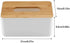 Yosooo Bamboo Tissue Box Modern Look Rectangular Paper Holder Boxes for Bathroom Dining Table Bedroom Storage Organizer(Rectangle), 21cm x 13cm x 9.8cm