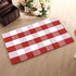USTIDE Buffalo Check Plaid Doormat Red and White 2'x3'Hand Woven Cotton Plaid Rugs Farmhouse Layered Door Perfect for Front Door Porch Outdoor Rug