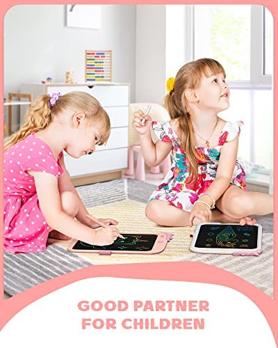 bravokids Toddler Girl Unicorn Toys Gifts - 10" LCD Writing Tablet Kids Doodle Board Drawing Learning Sensory Toys Kids Christmas Birthday Gifts for 3 4 5 6 7 8 Year Old Girls Boys (Pink)