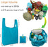 BeeGreen Reusable Grocery Bags 5 Pack, Grocery Tote Folded into Attached Pouch, Ripstop Polyester Shopping Bags, Washable, Durable and Lightweight (Black,Royal,Navy,Teal,Moss)