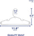 Neaties Children's Size White Plastic Hangers, USA Made Long Lasting Tubular Hangers, Set of 30