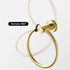 BATHSIR Gold Towel Ring, Bathroom Hand Towel Holder Wall Mount Round Brushed Gold Towel Rack Stainless Steel