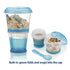 Cereal On the Go Cups Breakfast Drink Cups Portable Yogurt and Cereal To-Go Container Cup (Blue)