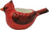 Comfy Hour Joyful Holiday Collection 3" Red Feather Cardinal Stoneware Sculpture Candle Holder, Ceramic