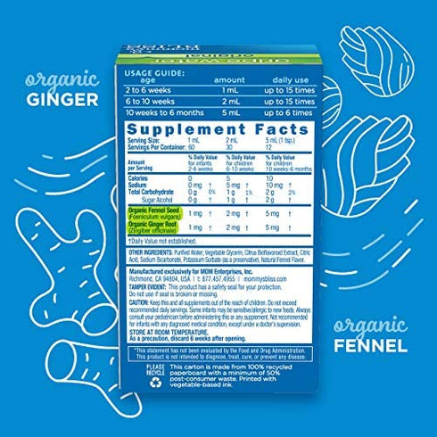 Mommy's Bliss Gripe Water Original 2 Fl Oz & Baby Gas Relief Drops 1 Fl Oz Combo Pack, Helps Relieve Baby's Gas, Colic, Hiccups & General Fussiness, Safe & Gentle for Babies, Total 3 Fl Oz