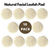 Set of 10 Natural Loofah Facial Pads, Resuable Exfoliating Loufa Scrubber Rounds for Face Cleansing and Makeup Removal ,Eco Friendly, Non Toxic Chemicals by Serrento