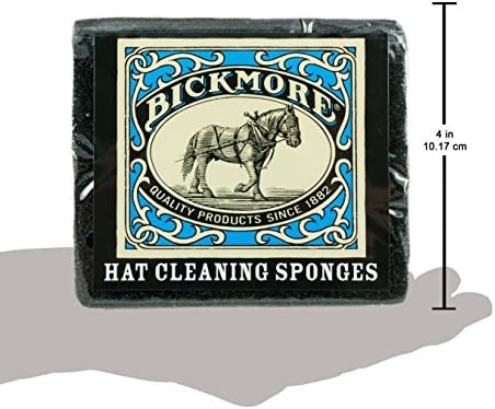 Bickmore Felt Hat Cleaning Sponge - Perfect for Western, Cowboy, Cowgirl Hats & More Black