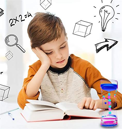 LYPGONE Liquid Motion Bubbler Timer 3 Pack Colorful Marine Organism Theme Hourglass Timer Sensory Toys Children Activity Toys Calm Relaxing Desk Toys Anxiety Toys Autism Toys ADHD Fidget Toys