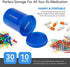 Empty Pill Bottles with Caps - Airtight 30 Dram Pop Top Bottles - Prescription Medicine Container - Multi Use for Herbs, Candy, Crafts, and More - 10 Pack Transparent Multi Color