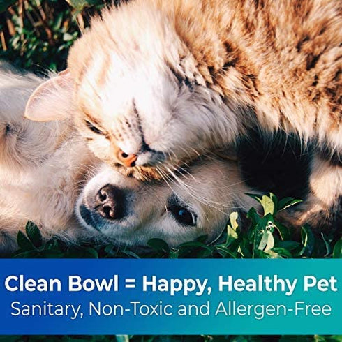 Vet-Grade, Biodegradable Disposable Pet Bowls Bulk 25 Pk 8 Oz/1 Cup. Germ-Free, Non-Toxic Food and Water Dishes for Puppies, Small Dogs and Cats. Sturdy, Leakproof and Allergen-Free for Healthy Pets!