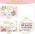 120 Mini Thank You for Your Order Business Cards Shopping Purchase Thanks Greeting Cards to Customer, Floral Design Appreciation Cards for Small Business Owners Sellers, 3.5 x 2 Inch