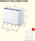Kitchen Utensil Holder, Toooi Wall Mount Utensil Rack, Multi-use Hanging Storage Organizer Flatware Drying Rack with Hooks, Knife Holder, Towel Rack, Flatware Slot, Cookware Cutlery Holder, White