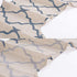JINCHAN Valance Swag Moroccan Tile for Bedroom- Quatrefoil Flax Linen Blend Textured Geometry Lattice Print Window Treatment for Living Room 1 Panel 38 Inch Length Blue on Beige
