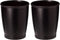 iDesign 93430M2 Kent Plastic Wastebasket Small Round Plastic Trash Can for Bathroom, Bedroom, Dorm, College, Office , Set of 2, Bronze