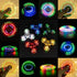 FIGROL Fidget Spinner, Light Up Party Favor Finger Spinner, LED Rainbow Crystal Finger Toy, Hand Fidget Spinner Toy for Relief Stress Reducer for Kids-Pink