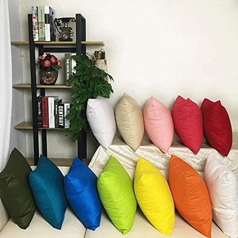 4-Pack 100% Cotton Comfortable Solid Decorative Throw Pillow Case,Thmyo Square Cushion Cover Pillowcase Sublimation Blank Pillow Covers Halloween DIY Throw Pillowcase(18x18 inch/ 45x45cm,Orange)