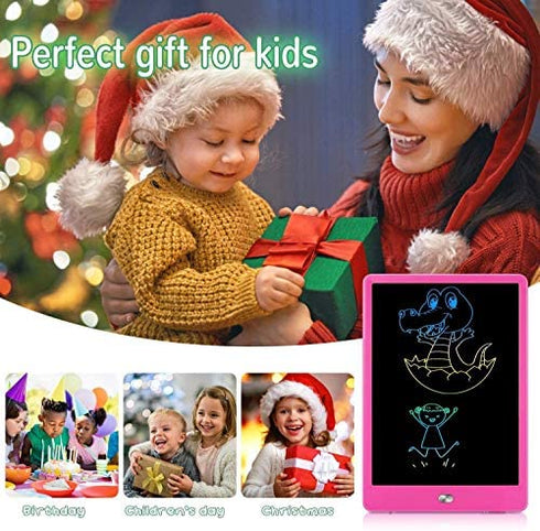 TEKFUN Kids Toys Toddlers Toys for Boys and Girls, 8.5in LCD Writing Tablets Drawing Pad for Kids, Light Doodle Pad Drawing Board for Toddlers, Gifts Toys for 3 4 5 6 7 Year Old Girls Boys(Rose)