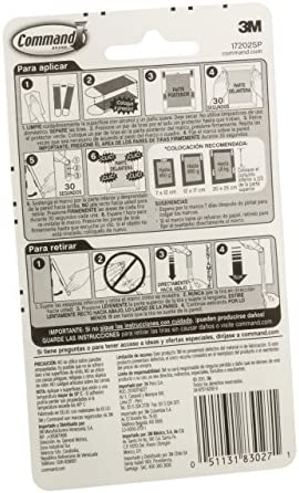 Command Small Picture Hanging Strips, White, 4 Strip, 4 Pack