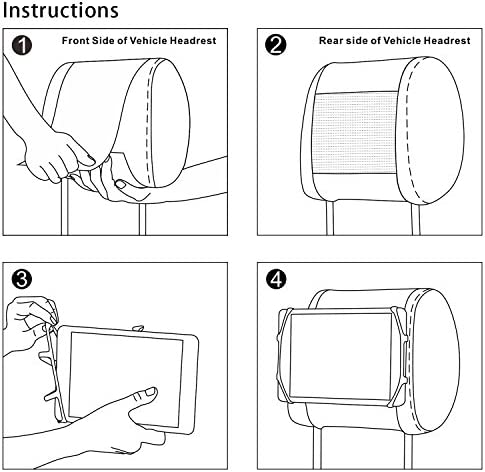 TFY Car Headrest Mount Silicon Holder for Game Machine Nintendo Switch and Other Tablets
