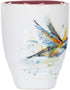 DEMDACO Dean Crouser Hummingbird Watercolor Red On White 16 Ounce Glossy Stoneware Mug With Handle
