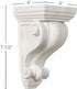 Ekena Millwork COR04X04X07DE 4-Inch W x 4-Inch D x 7 1/2-Inch H Devon Corbel , White