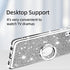 for LG Velvet 5G Case (LM-G900), LG Velvet 5G UW Case Glitter Luxury Sparkles TPU Silicone Slim Cute for Women Girls with Kickstand, Bling Diamond Ring Stand & Strap Case for LG Velvet 5G (Silver)