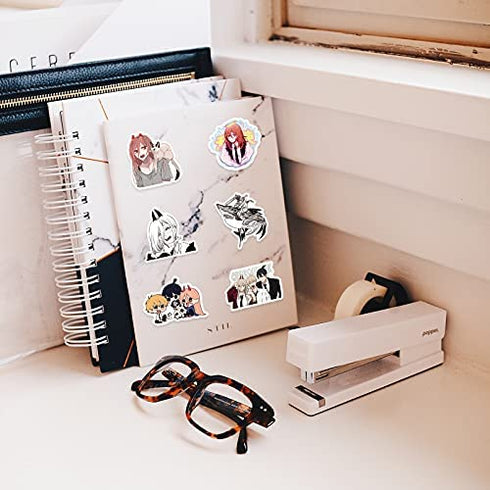LYNE Chainsaw Man Stickers 103PCS Trendy Japanese Anime Art Work for Water Botter Luggage Keyboard Computer Suitcase Manga Accessories