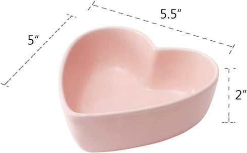 WAIT FLY Heart-shaped Bowls for Salad Soup Snack Dessert Best Kitchen Household Cooking Gifts for Home Kitchen, Pink/Blue/White/Green