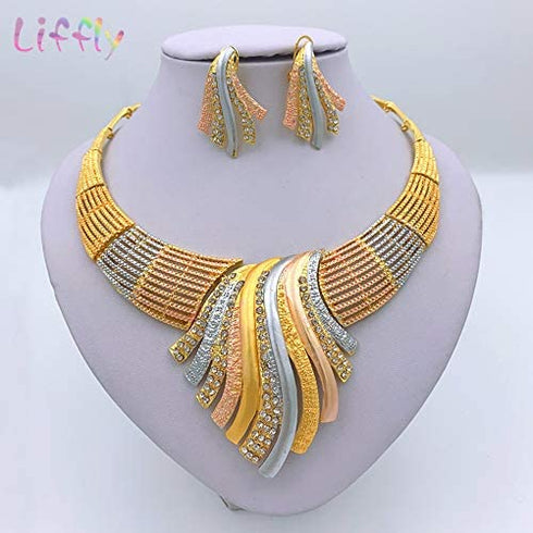 Ethiopian Jewelry for Women Golden African Necklace for Mom ladies, Costume Jewelry for Women Necklaces