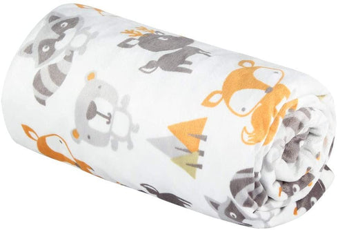 Fox Baby Blanket Boys Soft Minky Baby Blanket Fleece Baby Girl Security Fox Blanket Plush Dot Toddler Baby Newborn Blanket Woodland for Nursery Stroller Crib Receiving Blanket Infant Unisex (Bear fox)