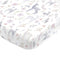 NoJo Super Soft Floral Deer Nursery Mini Crib Fitted Sheet, Grey, Light Blue, Pink, White