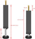 2Pcs Adjustable Bed Frame Center Support Leg, Steel Bed Frame Center Slat Support Legs Replacement, Sofa Furniture Cabinet Feet,Bed Rail Support for Wooden Bed (Height:5.9 to 8.6 inch)