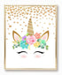 Brooke & Vine Unicorn Rainbow Little Girls Room Wall Decor Art Prints - (UNFRAMED 8 x 10) - Inspirational Kids Children’s Tween Posters for Home, Birthday Party, Bedroom, Bathroom, Playroom (Unicorn Rainbow)
