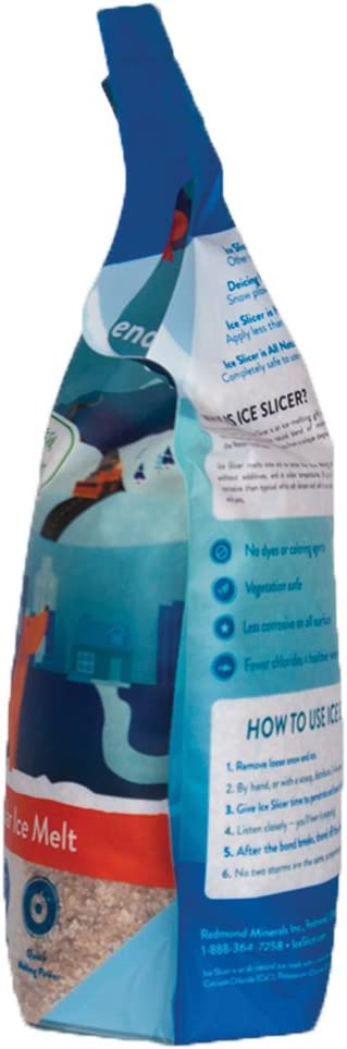 REDMOND Ice Slicer - Ice Melt Salt, Kid & Pet Safe Deicer, All-Natural Granular Ice Melt (10 LB)