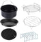 GoWISE USA 6 Piece Accessory Kit for 5.0 7.0-Quarts Electric Air Fryer, XL, DAA