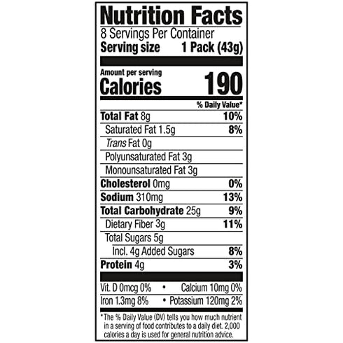 Lance Sandwich Crackers, Made with Whole Grain Crackers, Peanut Butter, 8 Individual Packs