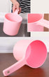 3Pcs Thicken Plastic Bathing Ladle Water Dipper with Handle Kitchen Ladles Bath Cups